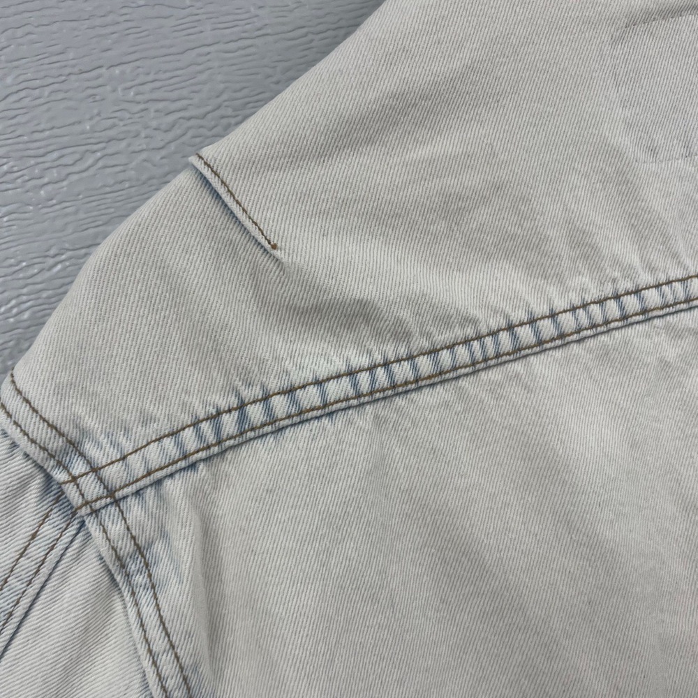 Brooklyn Cloth Denim Jacket Distressed Light Wash Button Front XL‎ trucker - Picture 13 of 16